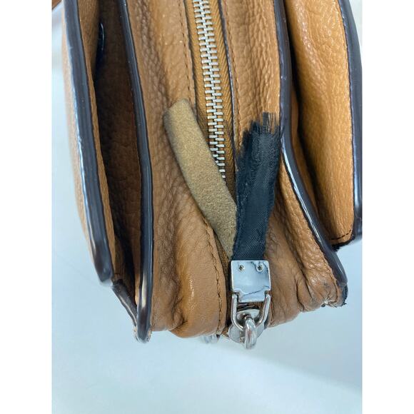 MICHAEL KORS, SMALL BROWN LEATHER CROSSBODY BAG (ASIS) - Picture 10 of 16